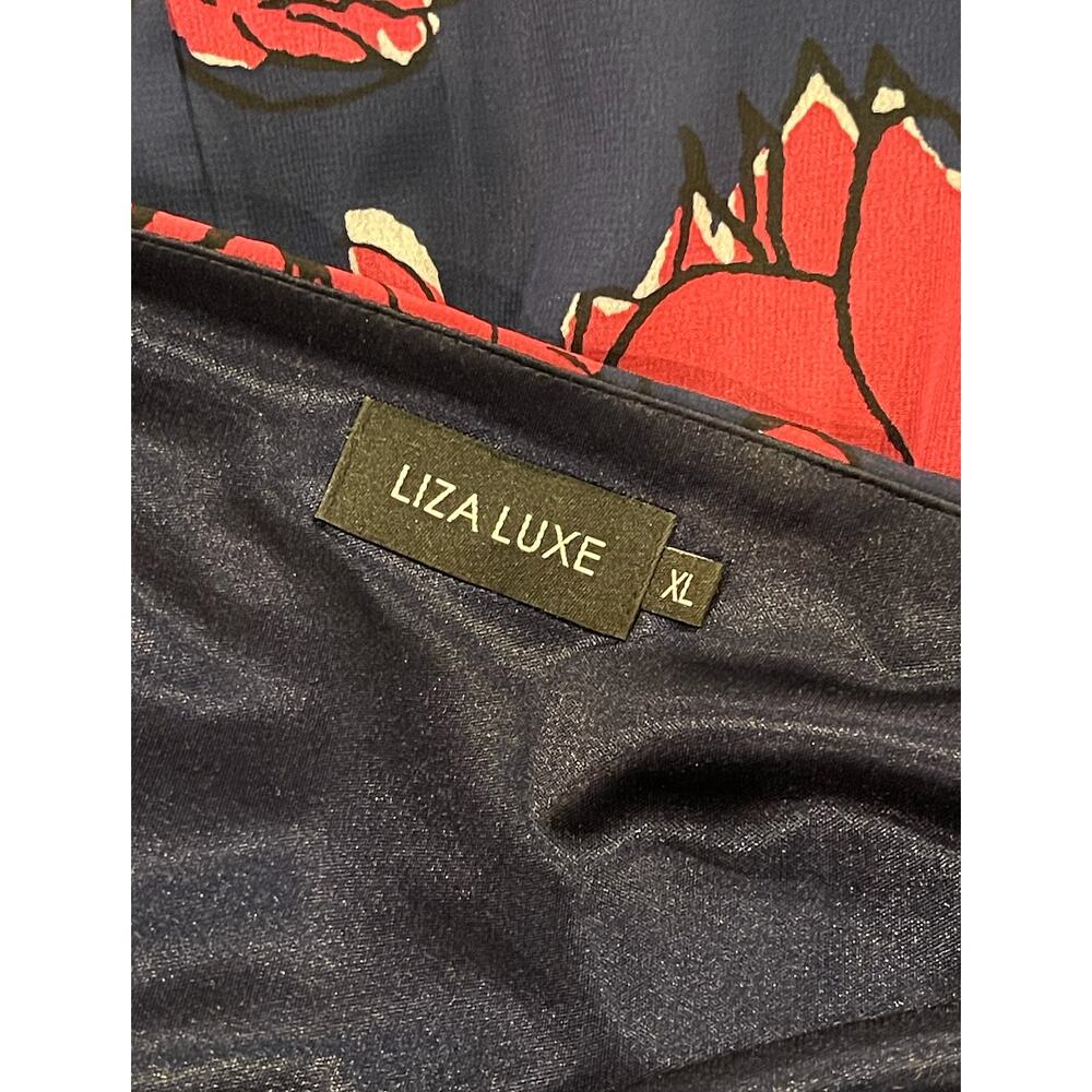 ModCloth Women's Navy and Pink Floral Liza Luxe Dress XL Flattering‎ Maxi Event - Picture 10 of 10